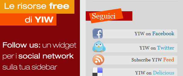 Plugin WordPress Follow Us: i Social Network sulla sidebar