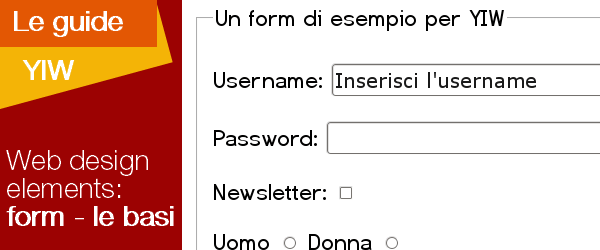 Web design elements: i form (le basi)