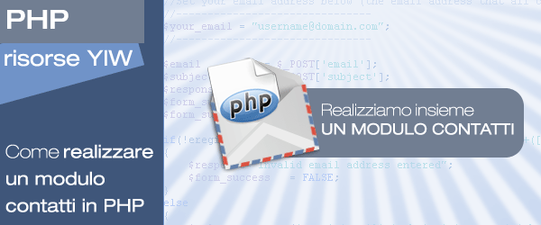 Come realizzare un modulo contatti in PHP?