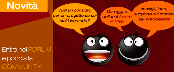 Online il forum di YIW