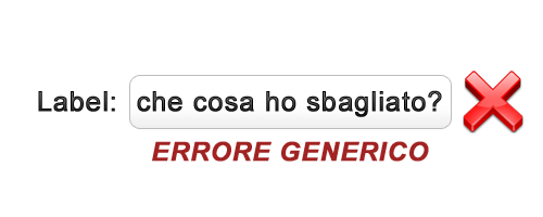 Errore troppo generico