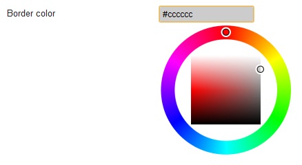 Il color picker per i bordi delle immagini