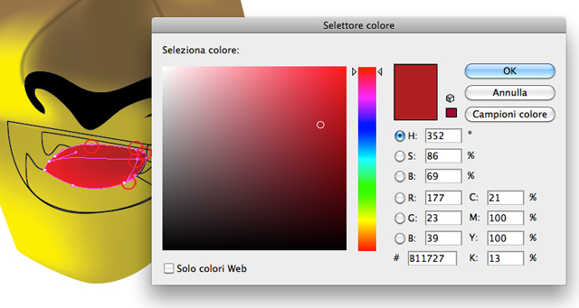 Colore rosso scuro