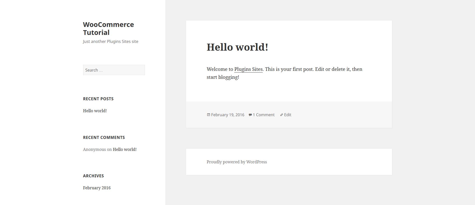 Hello World WordPress