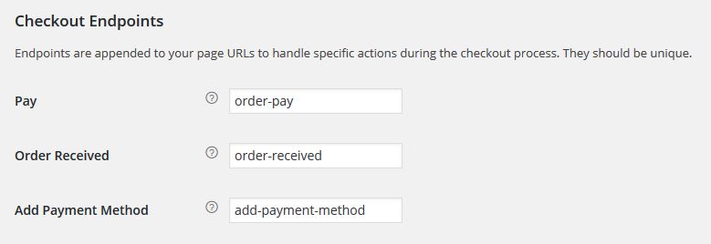 Checkout endpoints